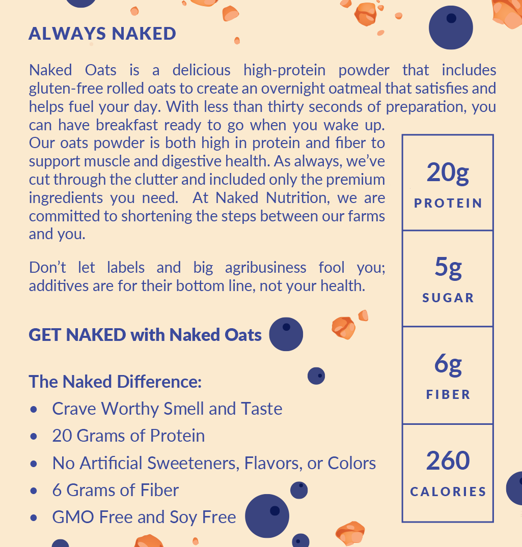 Blueberry Cobbler Protein Oats - Blueberry Cobbler for Warm, Convenient Morning Meals