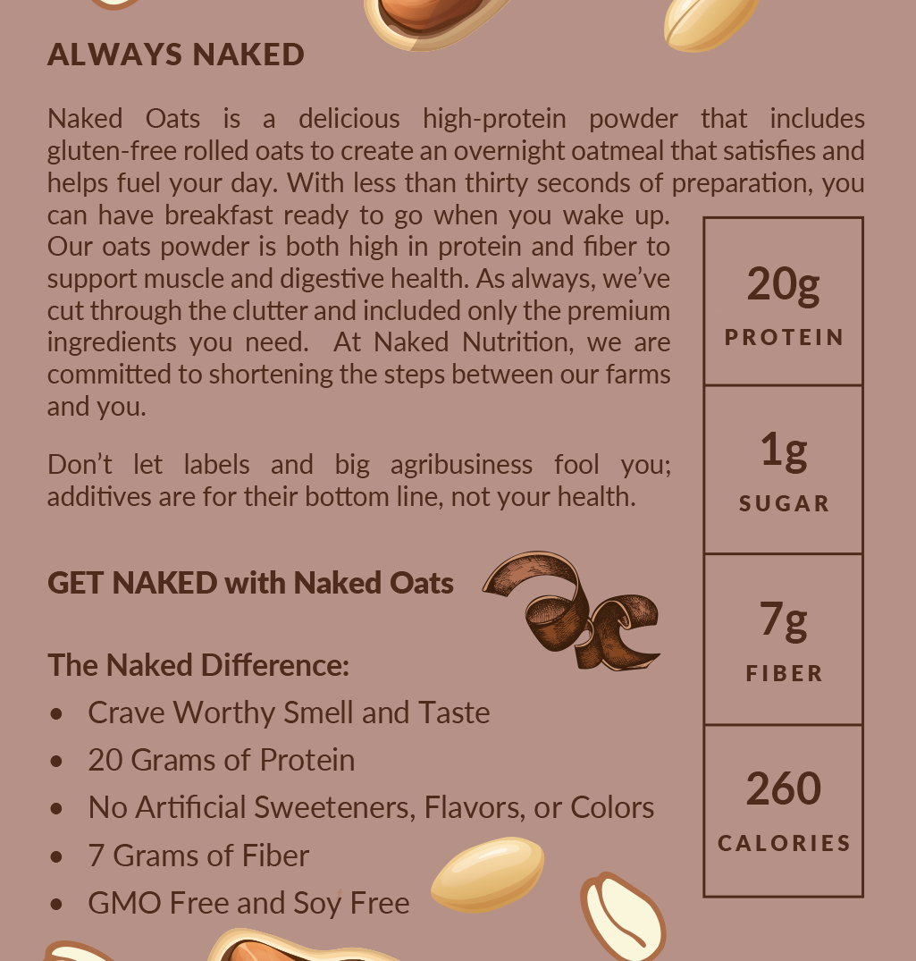 Chocolate Peanut Butter Protein Oats - Chocolate Peanut Butter for Warm, Convenient Morning Meals