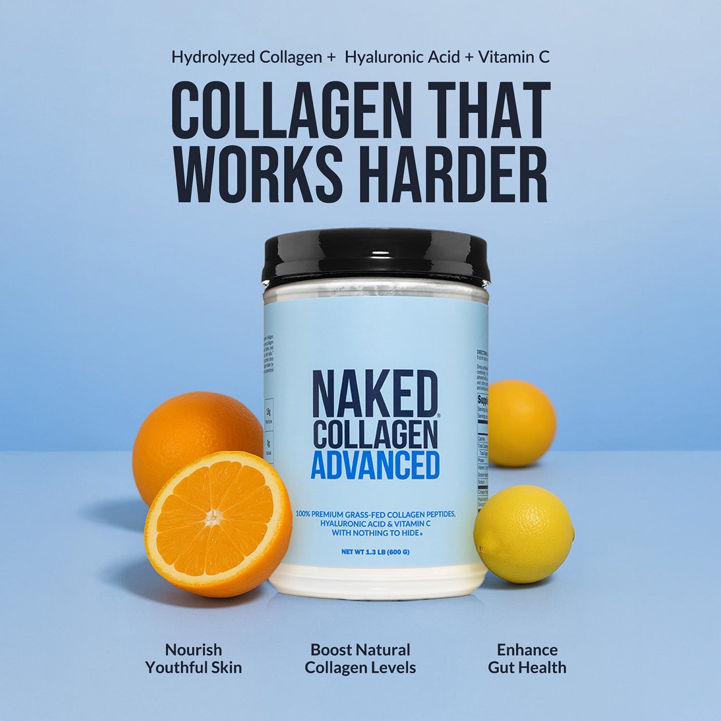 Chocolate Collagen Peptides with Hyaluronic Acid - Chocolate Advanced Collagen Peptides with a Straightforward Collagen Blend