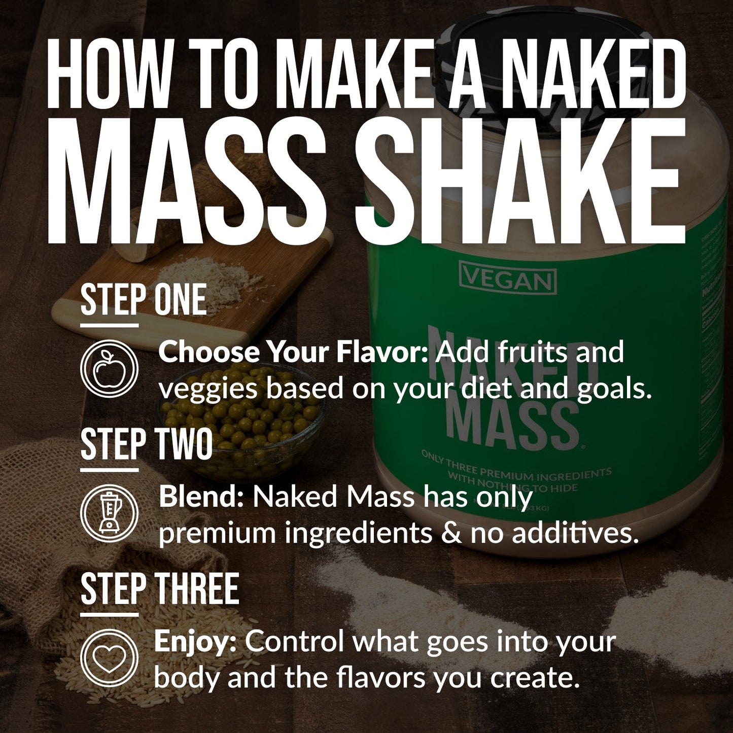 Double Chocolate Vegan Mass Gainer Supplement - Double Chocolate (Vegan) with an Easy-Mix High-Calorie Formula