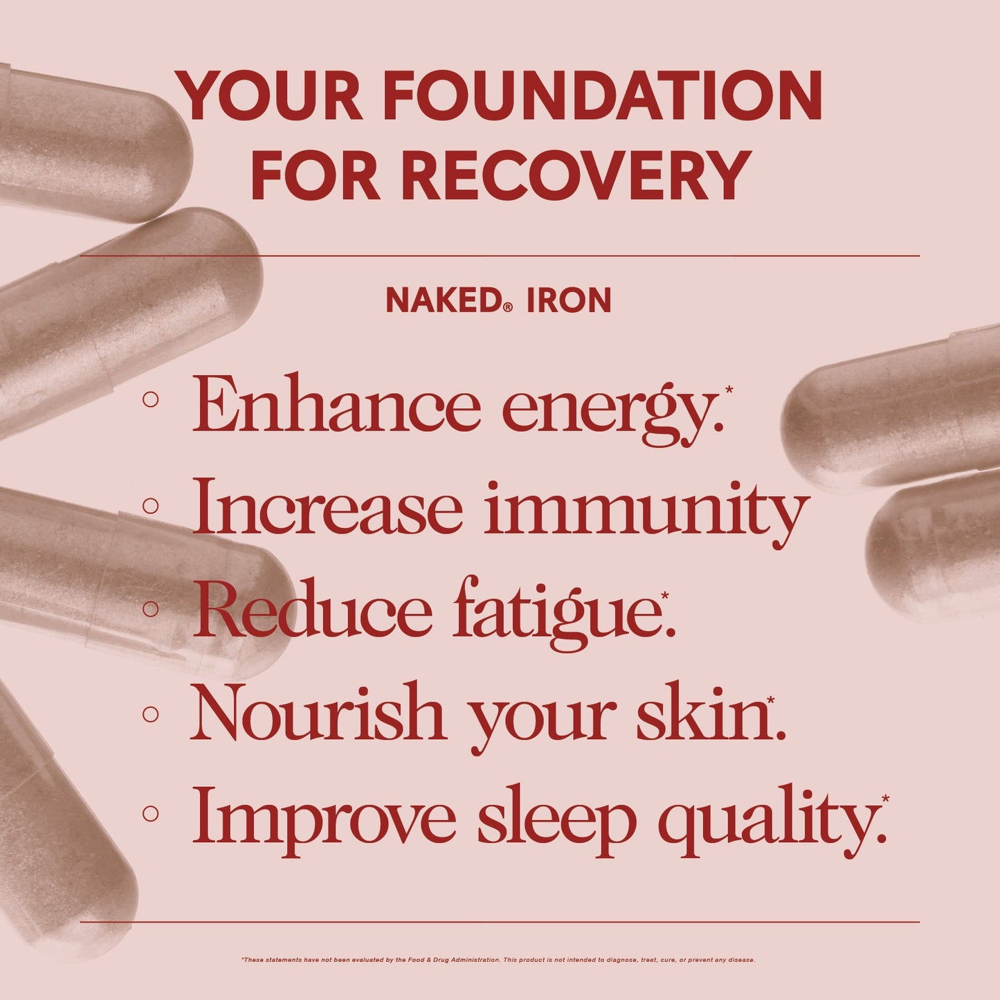 Daily Iron Supplement - Iron for Convenient Home or Travel Use