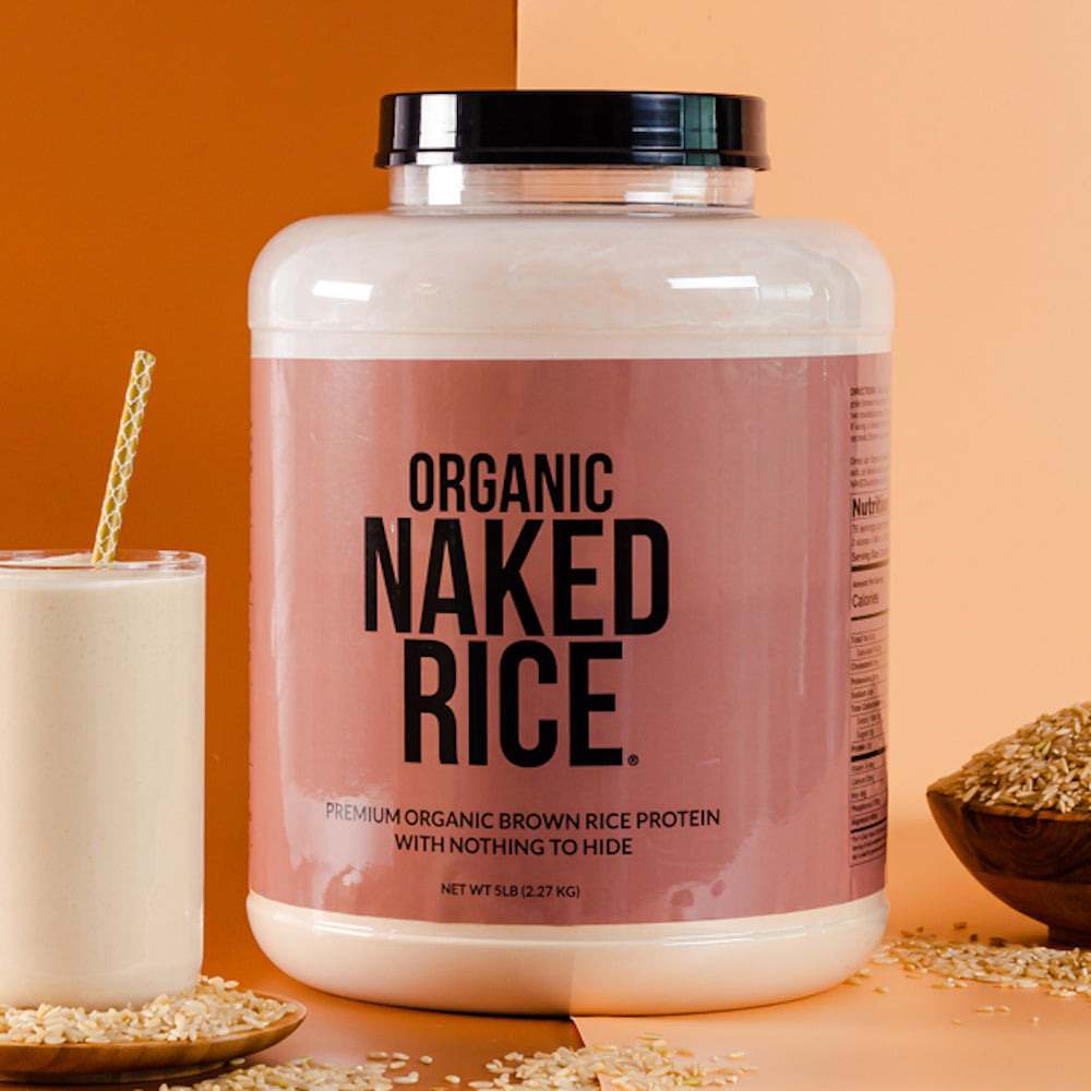 Organic Brown Rice Protein Powder 1lb - Unflavored 1LB for Easy Mixing at Home or On the Go