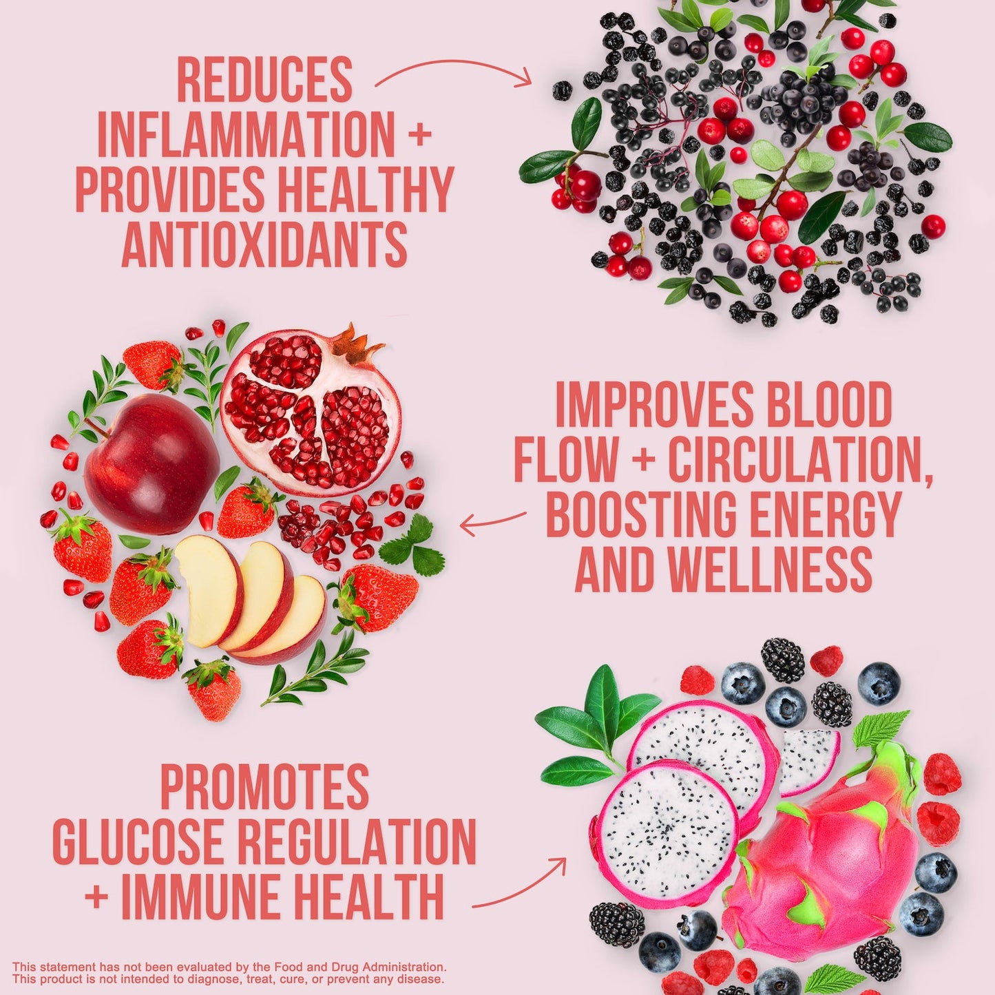 Red Fruit & Vegetable Blend Powder for Easy and Consistent Daily Use