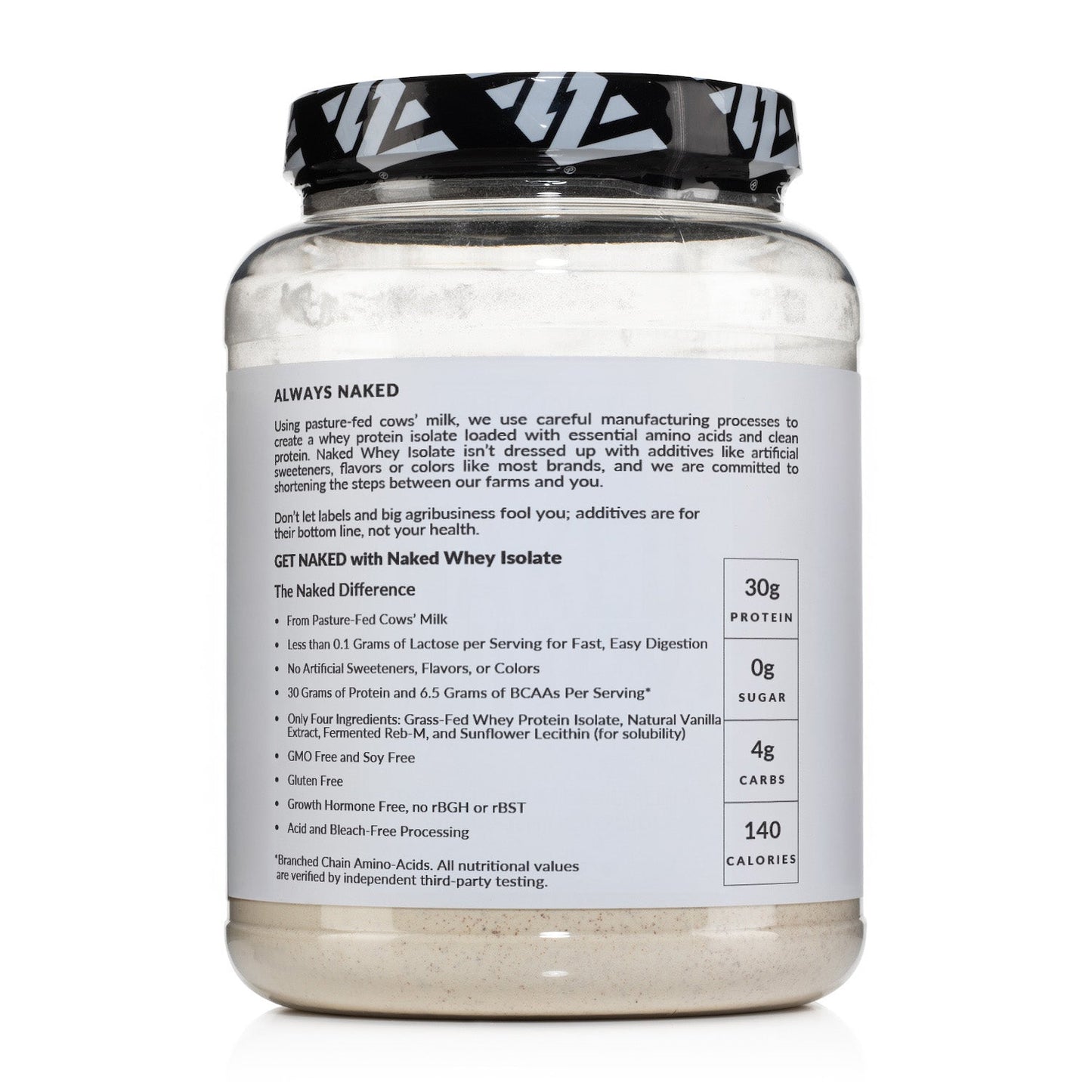 Vanilla Grass-Fed Whey Isolate Protein Powder - Vanilla for Easy Mixing at Home or On the Go