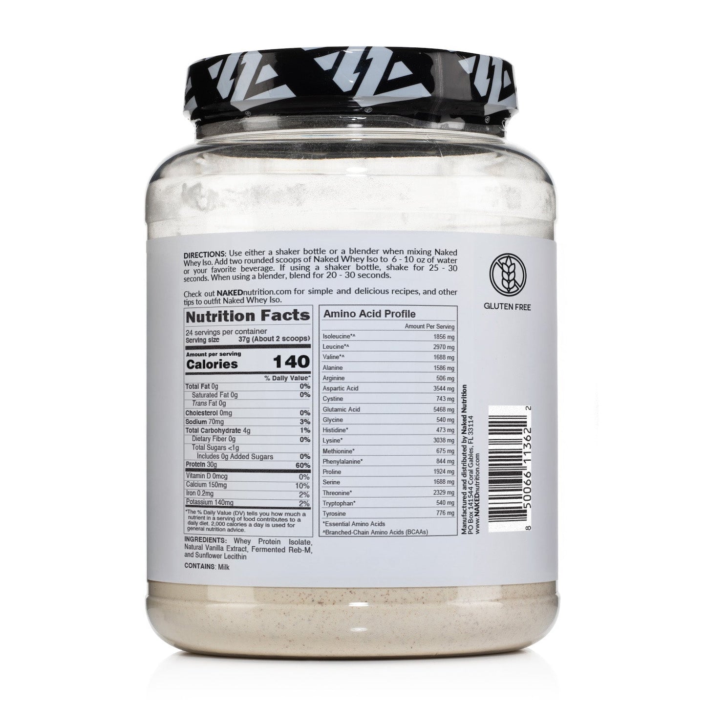Vanilla Grass-Fed Whey Isolate Protein Powder - Vanilla for Easy Mixing at Home or On the Go