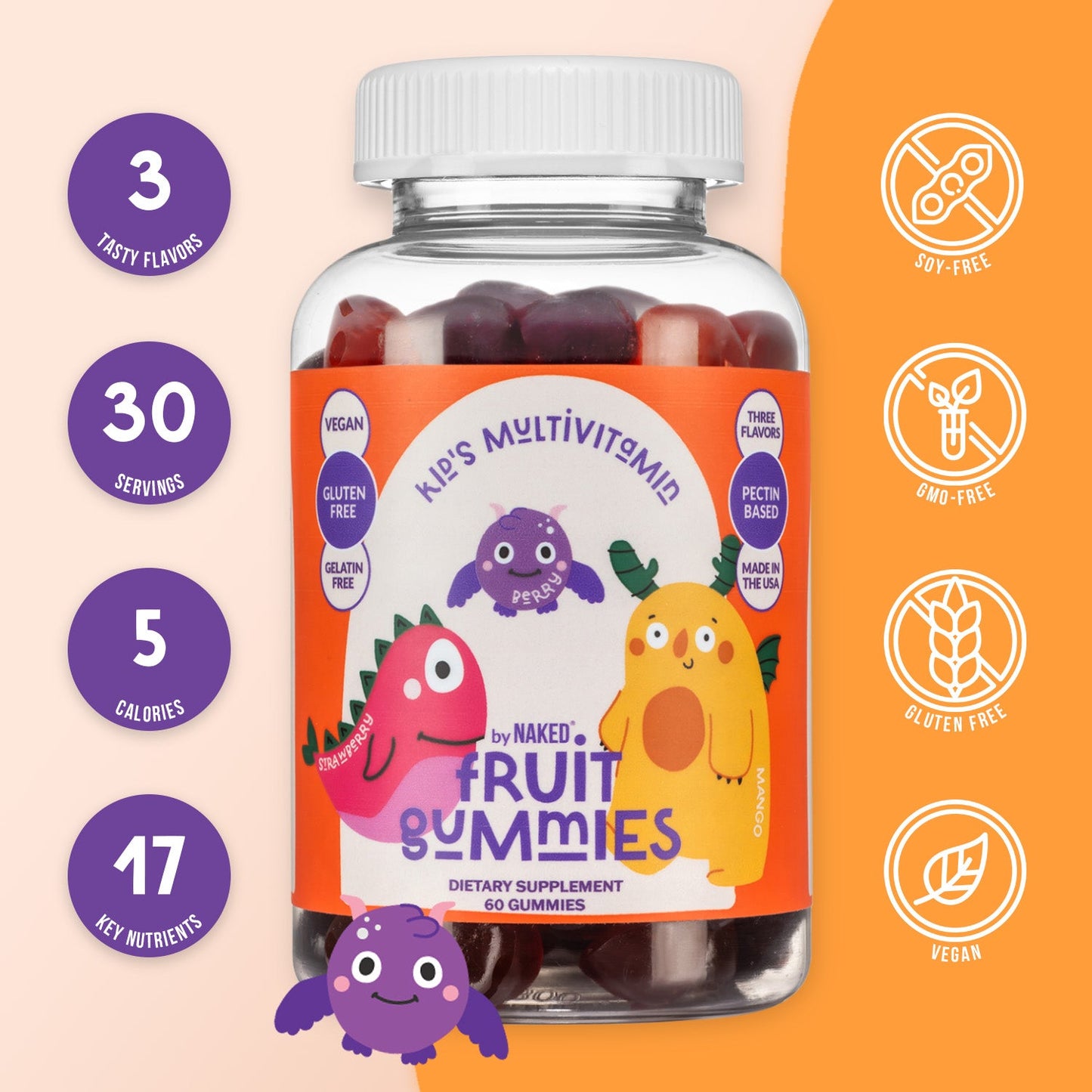 Kids Multivitamin Gummies for Convenient Home or Travel Use