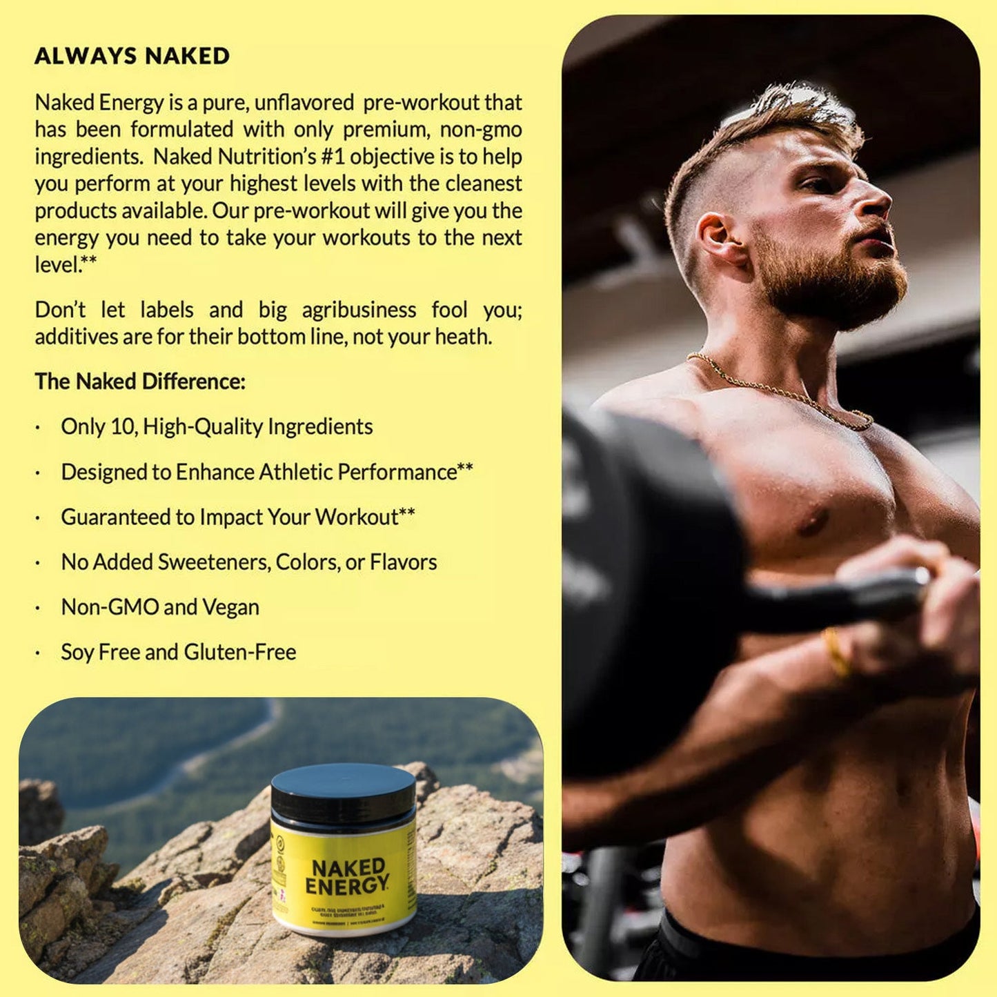 Pre Workout Supplement - Unflavored with an Easy-Mix Workout Format